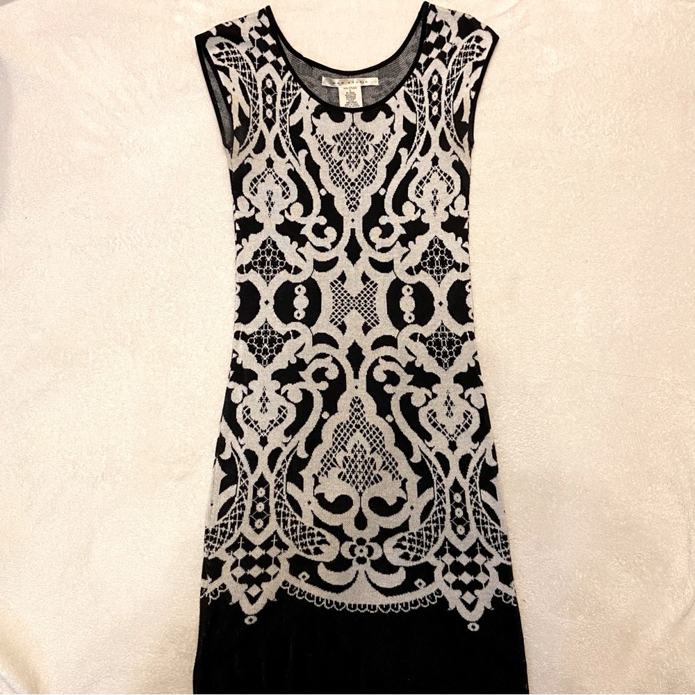 Max Studio black and white knit dress